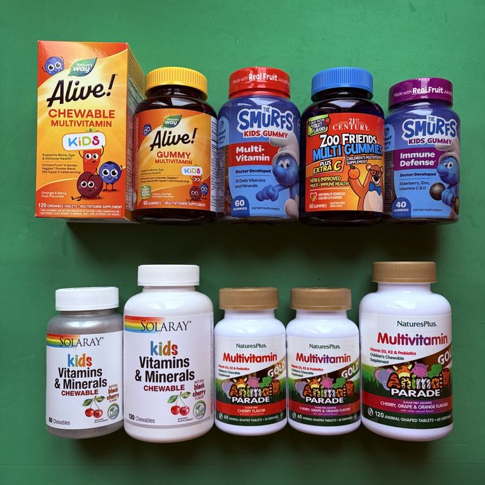 Для дітей!Вітамін д3,С.Кальцій•Омега•Магній,Залізо, цинк,самбукол