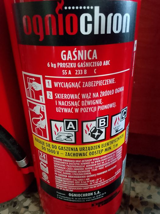 Gaśnice proszkowe 6kg Ogniochon