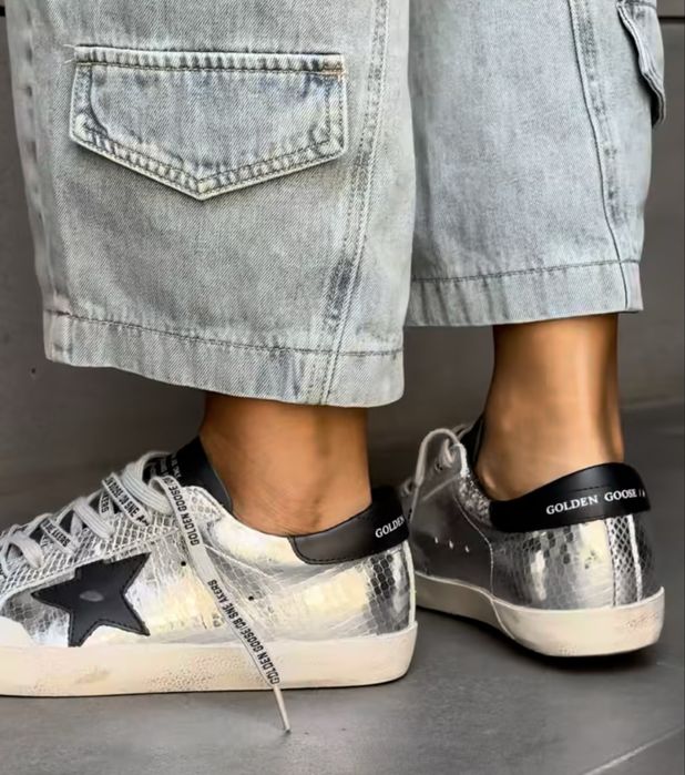 Кросівки Golden Goose Grey/ Голден Гус шкіряні/ Raf Simons/ ГГ/ UGG
