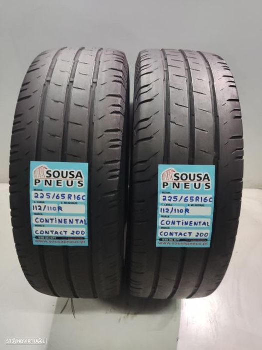 2 pneus semi novos 225-65r16c continental - oferta dos portes