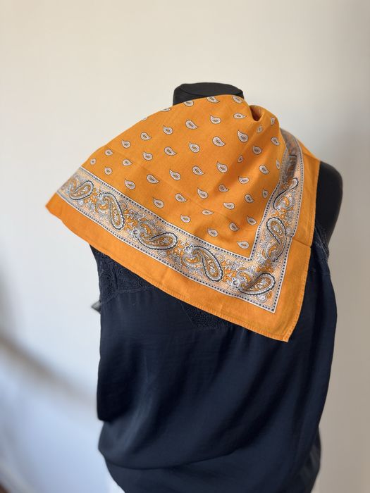 Bandana klasyczny wzor pomaranczowa bawelna