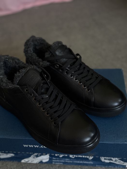 мужские кожаные кеды (зимние)  Cevivo