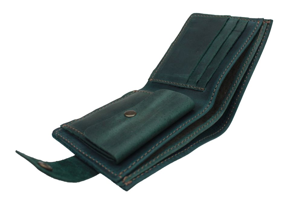 Гаманець чоловічий шкіряний маленький SULLIVAN gm2-6(8) зелений