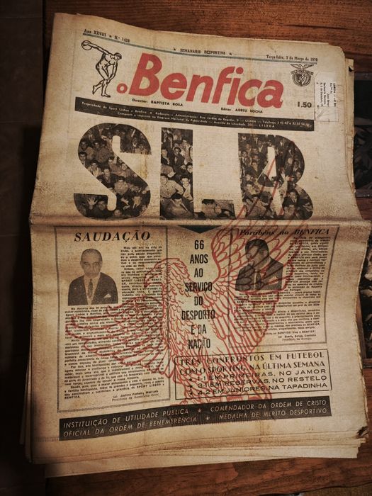 Soberba colecção do jornal O Benfica