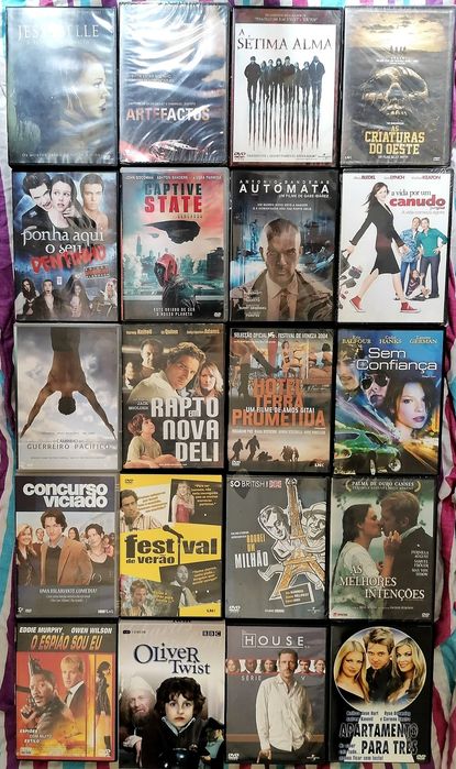 LOTE 186 DVD's Originais (LOTE 54) terror / comédia / romance / drama