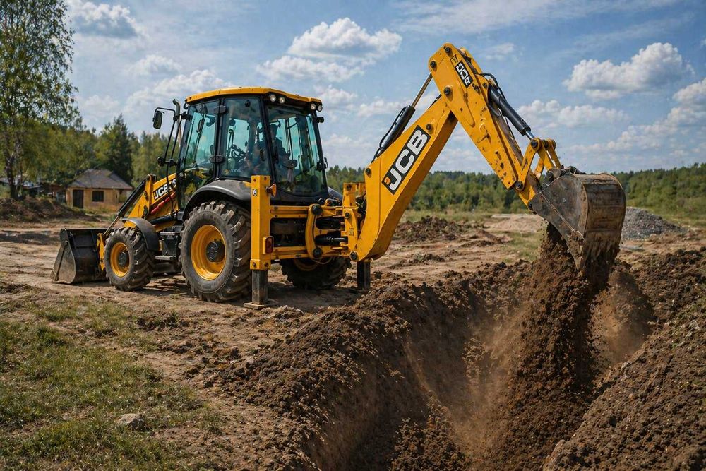 Оренда послуги екскаватора JCB 3CX навантажувача  / услуги экскаватора погрузчика