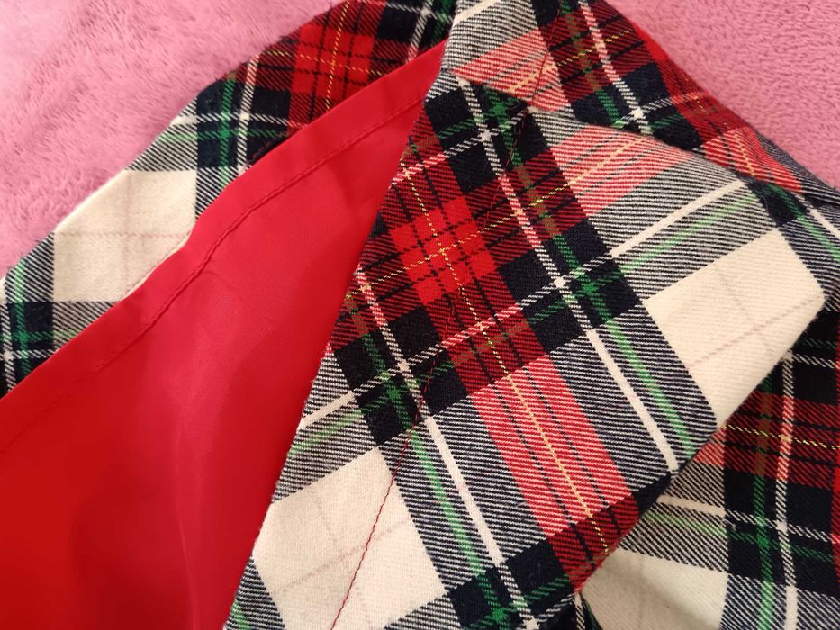 Vestido xadrez com laço 7-8