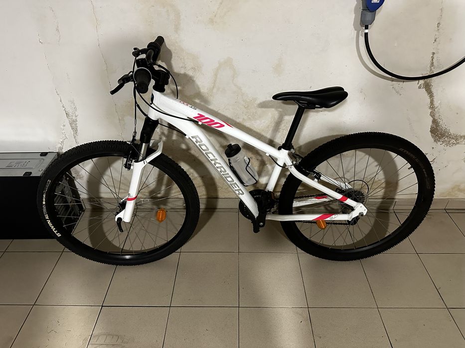Bicicleta ST100 Branca/Rosa Tamanho S