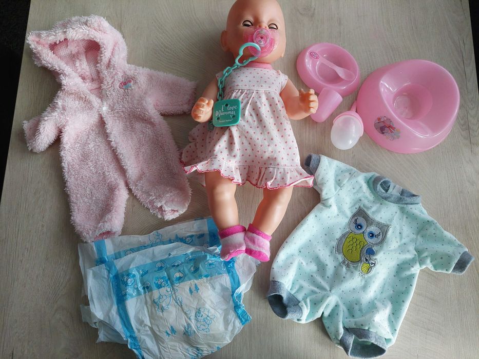 Lalka bobas siusiająca- zestaw