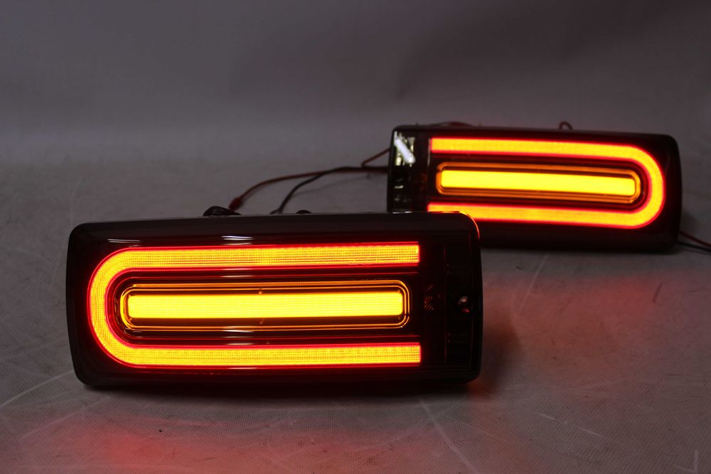 Lampy tył tylne MERCEDES W463 G-KLASA 90-12 LED BAR Smoke BLACK NEON