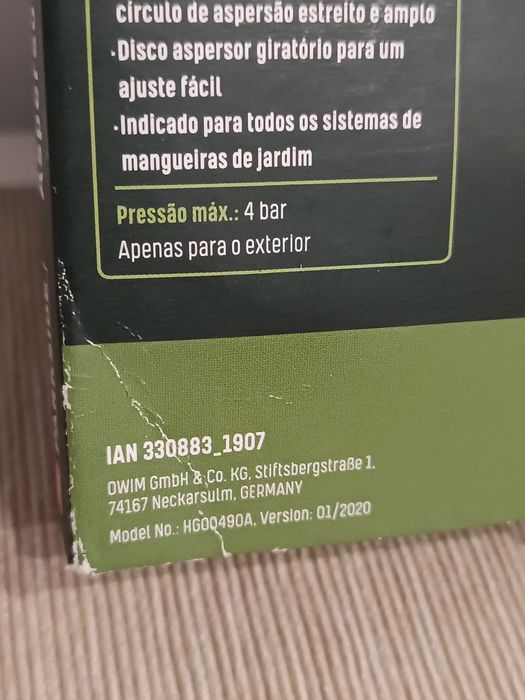 Aspersor Novo Parkside