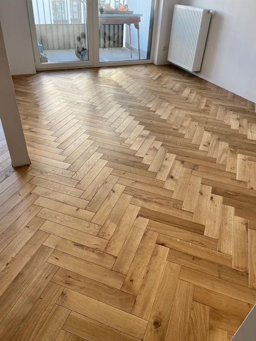 Podłoga Drewniana Jodełka Dąb Rustic,15x90x450mm, OlejUV x2