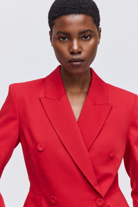 Стильна червона сукня-піджак (blazer dress)