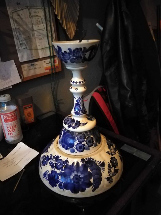 Lampa z porcelany prl