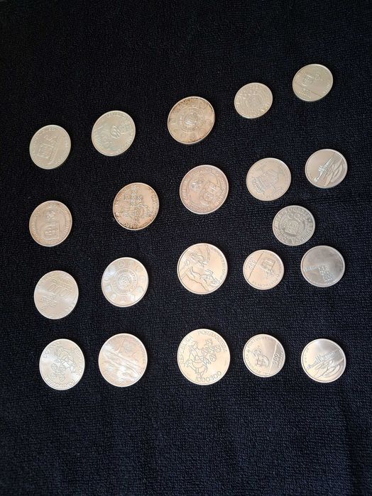 Conjunto de moedas em prata