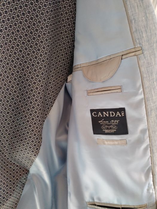 Blazer linho azul claro tam L_ Eur 50