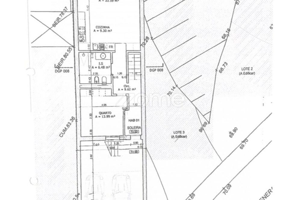 Lote de terreno urbano com 183 m² e vista mar