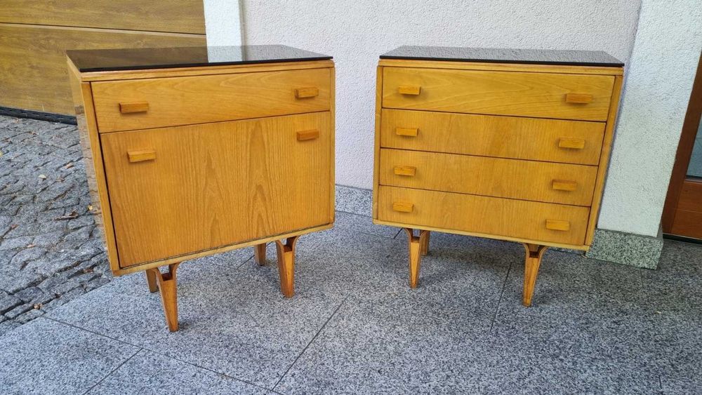 Szafki nocne Novy Domov Czechosłowacja lata 60 Mezulanik Design PRL