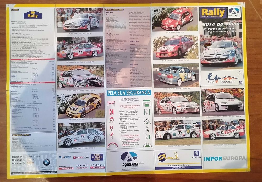 Desdobrável "Roteiro do Rally" Rota do Vidro (2000)
