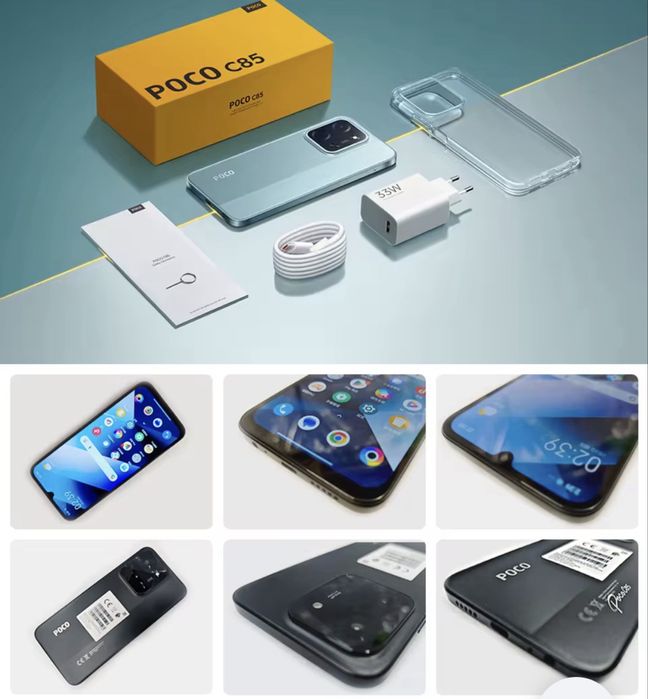 Смартфон Poco C85 6/128 NFC Black Global Original Новые