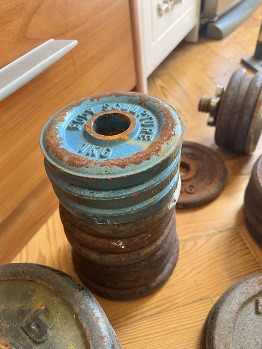 Conjunto Completo de Halteres+Anilhas - 118kg