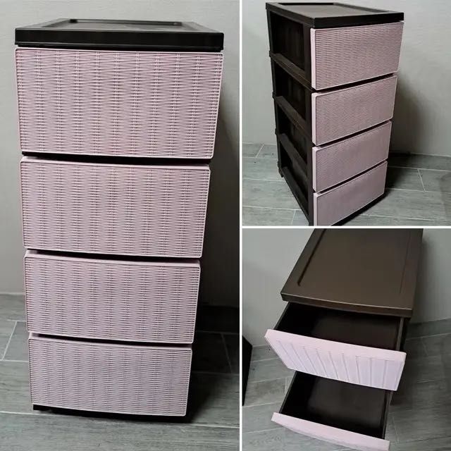 Комод ротанг пластиковый тумба Пластиковий комод ящик 4 яруси