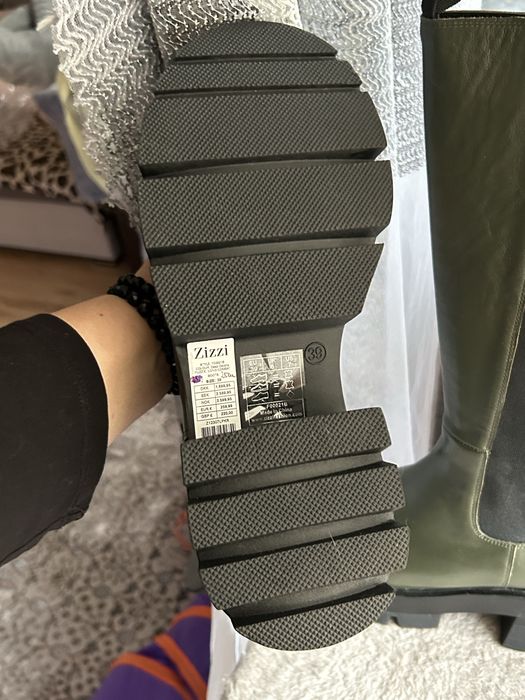 Zizzi wysokie skorzane kozaki 39 szersza lydka
