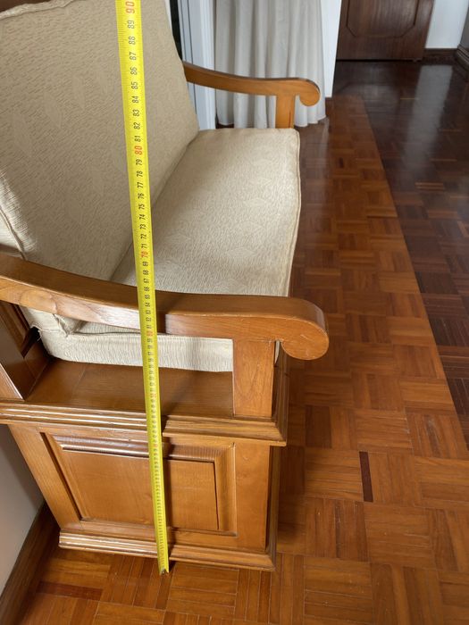 Banco/baú madeira maciça