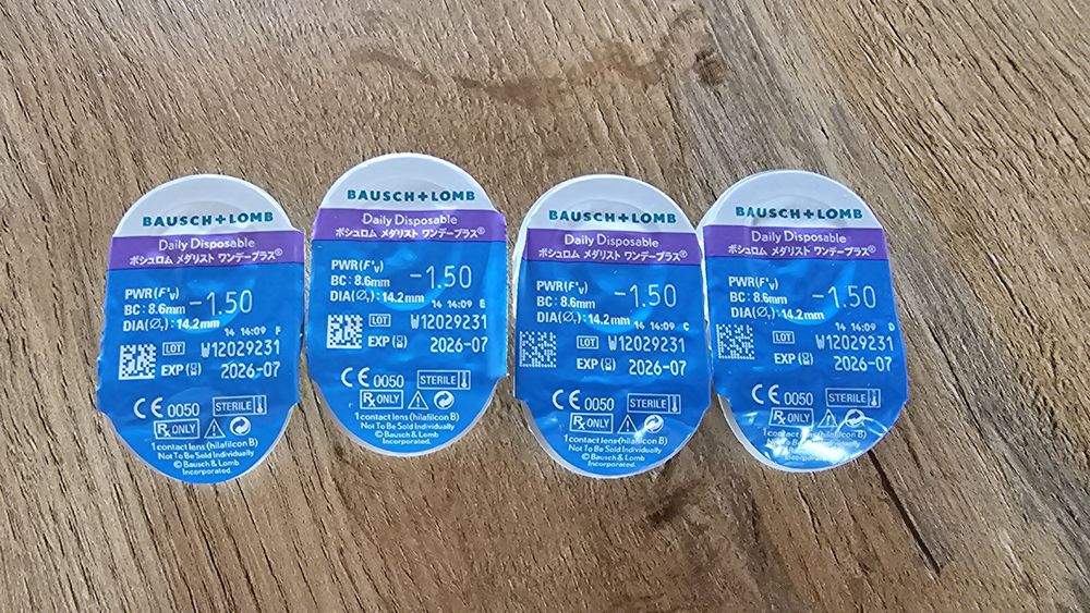 Soczewki Bausch Lomb - 1,50 dzienne