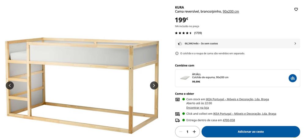 Cama de criança Kura - Ikea
