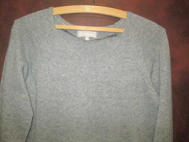 sweter szary popielaty wełna merino rozmiar M / L