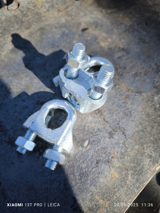 Скоба  зажим крепления троса