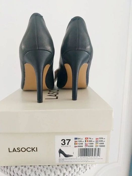 Eleganckie szpilki LASOCKI 37 – czarne, klasyka