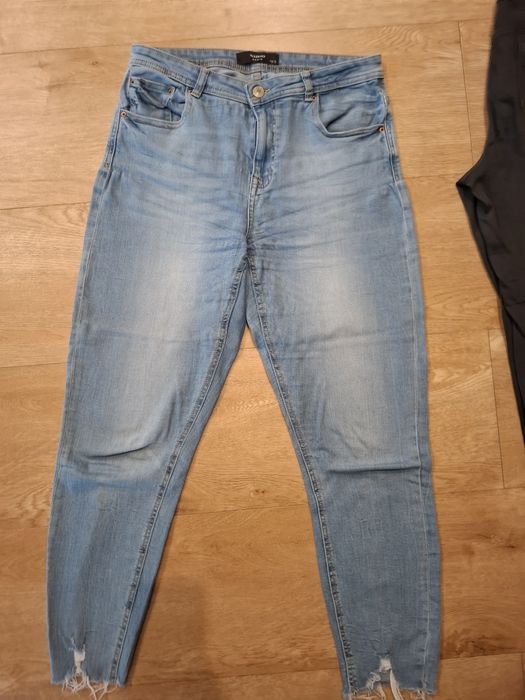 8 par spodni 38/40 M L jeansy skinny straight