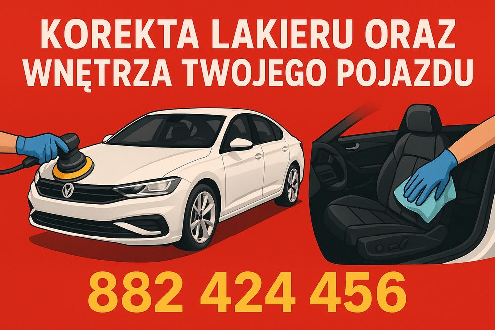 Korekta lakieru i odświeżanie wnętrza samochodu już od 300pln