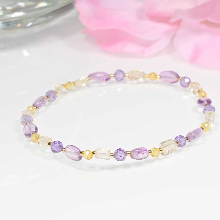 Bransoletka Ametyst, Cytryn, cyrkonia