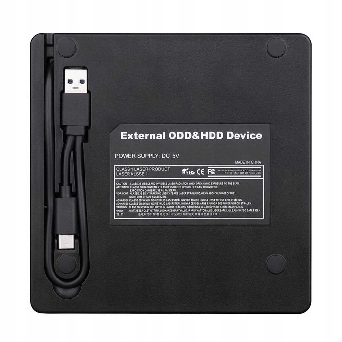 EXTERNAL ODD zewnętrzny napęd odtwarzacz CD DVD USB USB-C PC laptop