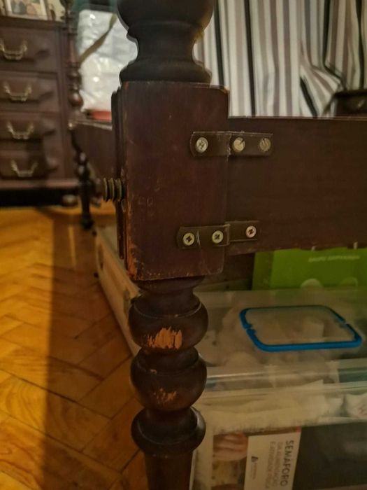 Cama de Bilros Completa + Colchão + 2x Mesas Cabeceira