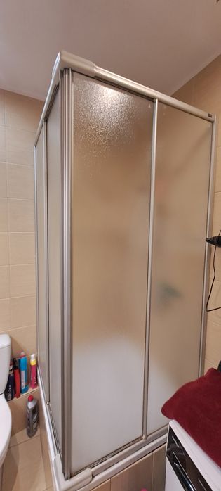 Kabina prysznicowa 90x90x220cm głęboki brodzik umywalka z szafką i wc