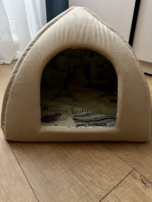 Будиночок лежанка для кота бежевий новий