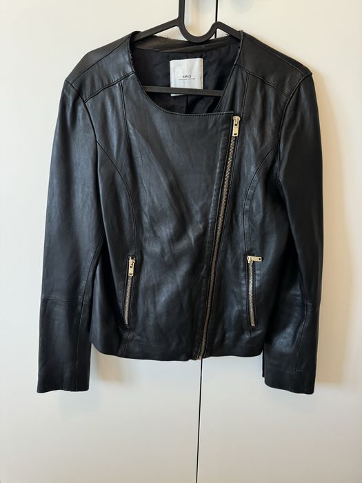 Casaco em pele preto como novo