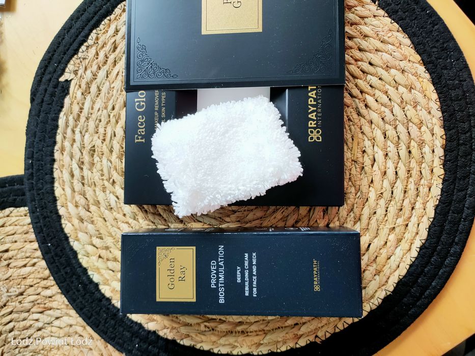 Rękawiczka face glove Raypath  plus kremowe serum do twarzy