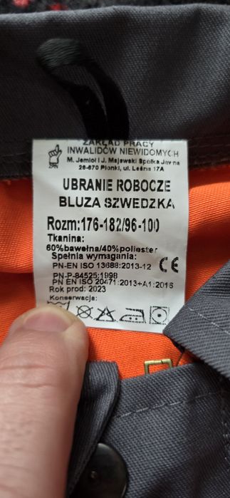 Ubranie Robocze Nowe  Roz. 176-182/96-100