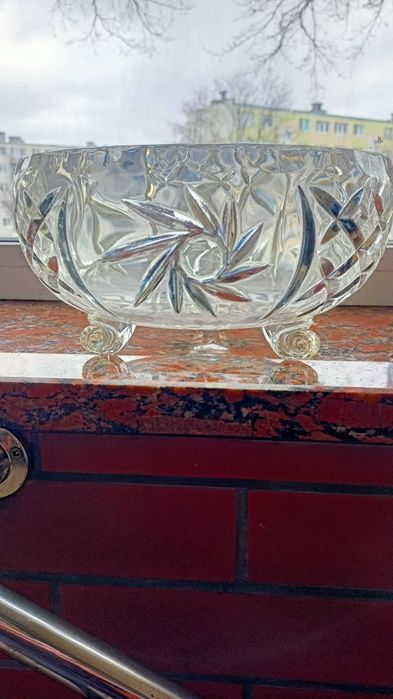 Misa na nóżkach wzór Pinwheel dekoracja srebrna Irena Inowrocław