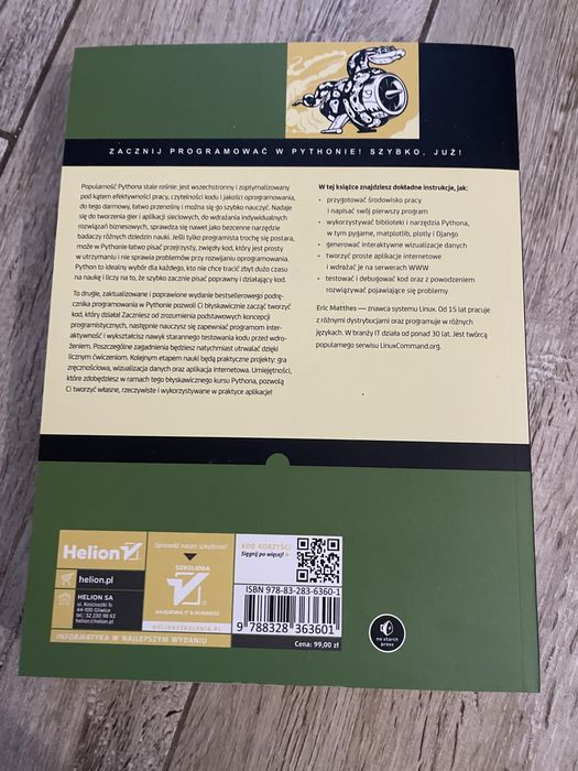 Python instrukcje programisty Eric Matthes książka