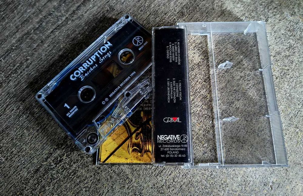 Corruption - Bacchus Songs - kaseta magnetofonowa metal UNIKAT