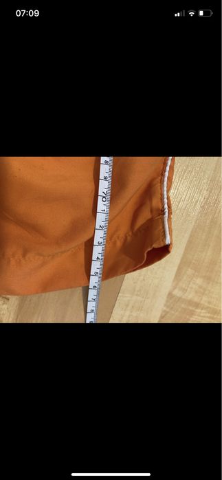 C&A L pomarańczowo szare bermudy rybaczki capri szybkoschnące pas guma