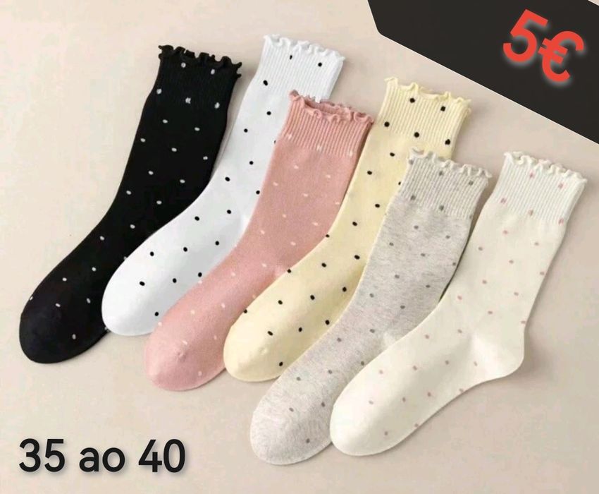 Conjunto 6 Pares de Meias (Novo)