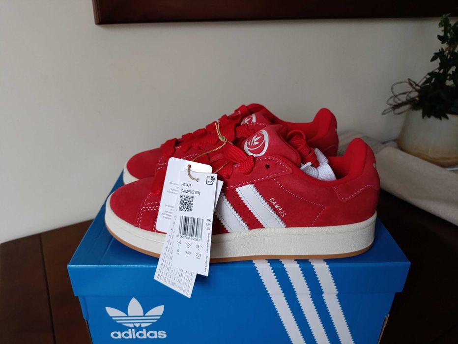 (r 38 2/3) Adidas Campus 00s Better Scarlet Cloud White Białe czerwone