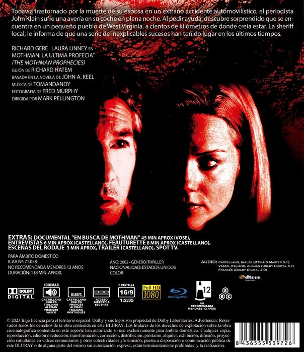 Mothman: La Última Profecía/A Profecia das Sombras (Blu-Ray)